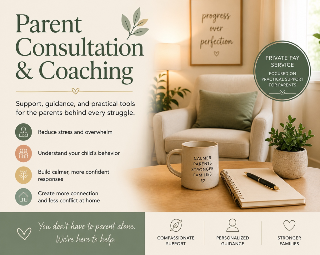 We offer Parent Consultation and Coaching